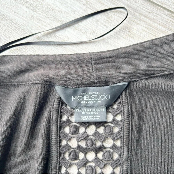 Michel Studio Collection Black Sleeveless Sweater Cardigan - Picture 6 of 10